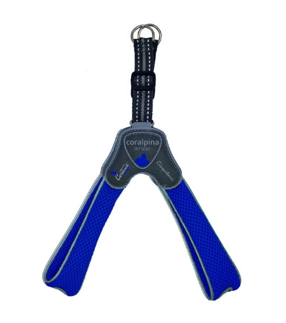 Coralpina Cane Pettorina 5Torri Tg. "7" 50-60 Cm Blu Elettrico