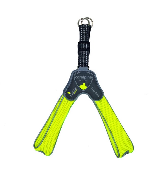 Coralpina Cane Pettorina 5Torri Tg. "6" 45-55 Cm Giallo Fluo-image