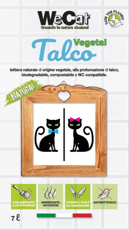 Wecat Gatto Lettiera Naturale Vegetale 3,5 Kg Talco
