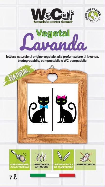 Wecat Gatto Lettiera Naturale Vegetale 3,5 Kg Lavanda