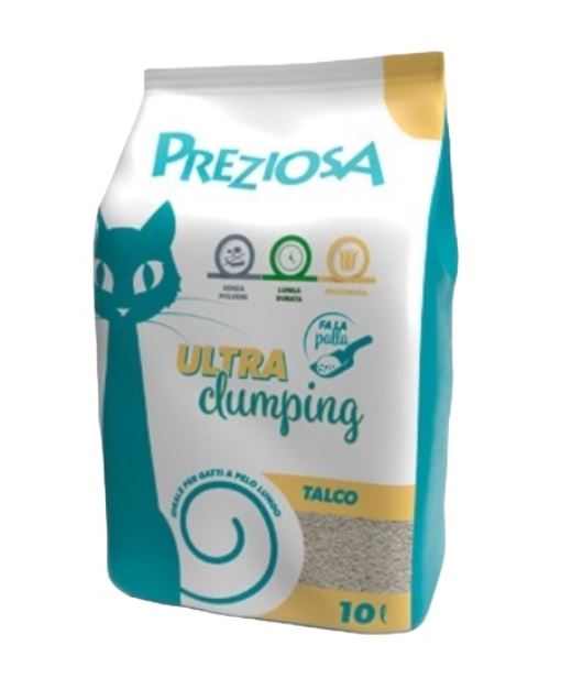 Preziosa Gatto Lettiera Igienica Ultra Clumping Talco 5 Lt