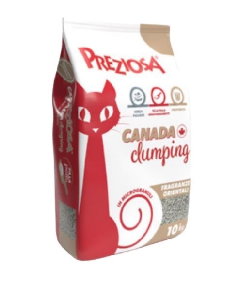 Preziosa Gatto Lettiera Igienica Canada Clumping Fragranze Orientali 10 Kg