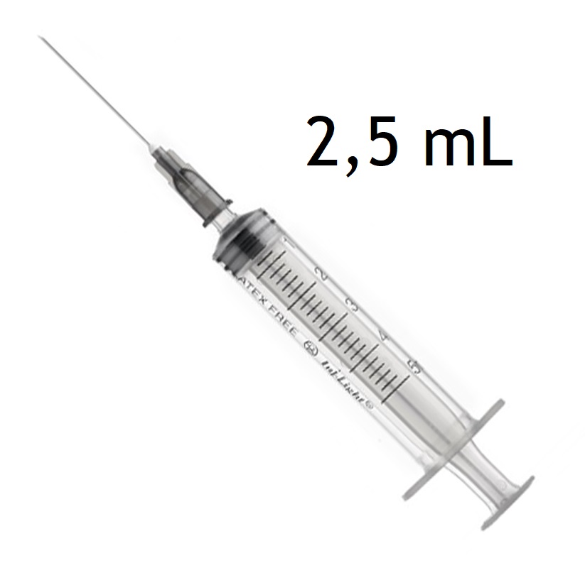 Siringa Pic Sterile 2,5Ml Ago 22Gx0.70X30 100 Pezzi Nuova Referenza