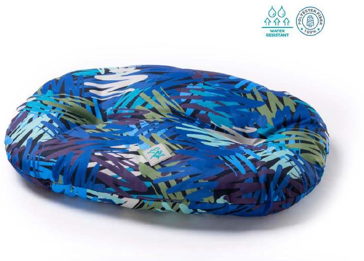 Leo Pet Cuscino Ovale Nettuno Oxford 55X40 Cm Blue Ocean