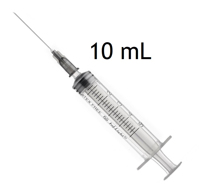 Siringa Pic Sterile 10Ml Innesto Ago Eccentrico 21G 100 Pezzi New