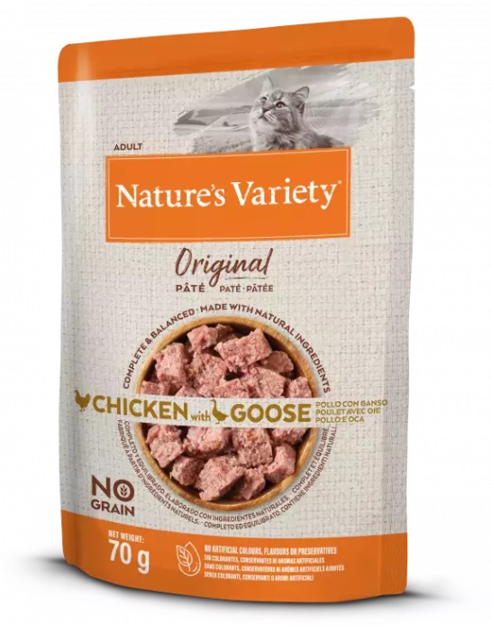 Nature'S Variety Gatto Original Pate' Adulto Pollo &amp; Oca 70 Gr