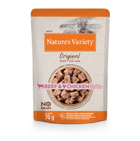Nature'S Variety Gatto Original Pate' Adulto Manzo &amp; Pollo 70 Gr