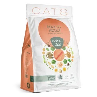 Natura Diet Gatto Adulto Salmone &amp; Verdure 1,5 Kg