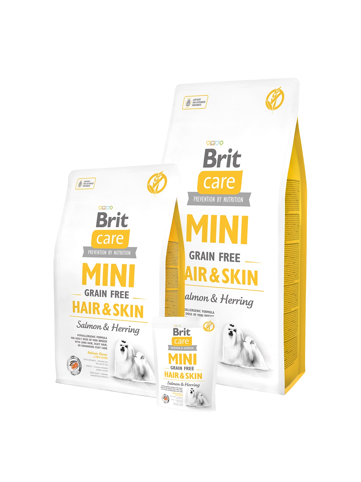 Brit Care Cane Mini Grain Free Hair&amp;Skin Salmon&amp;Herring 7 Kg