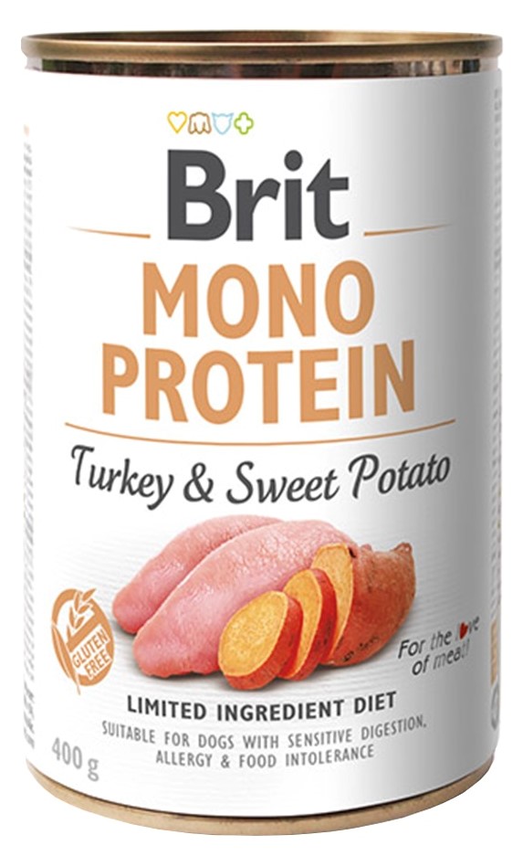 Brit Care Cane Monoprotein Turkey&amp;Sweet Potato 400 Gr