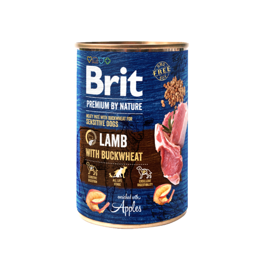 Brit Premium By Nature Cane Lattina Adulto Sensitive Agnello & Grano Saraceno 400 Gr