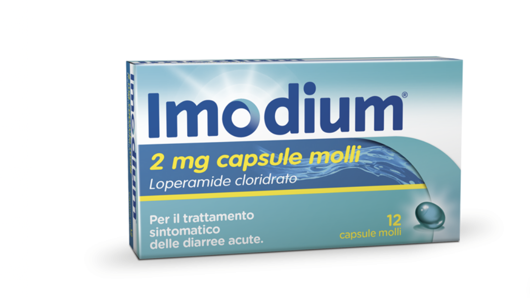 Imodium 2 mg Loperamide Cloridrato Diarrea 12 Capsule Molli