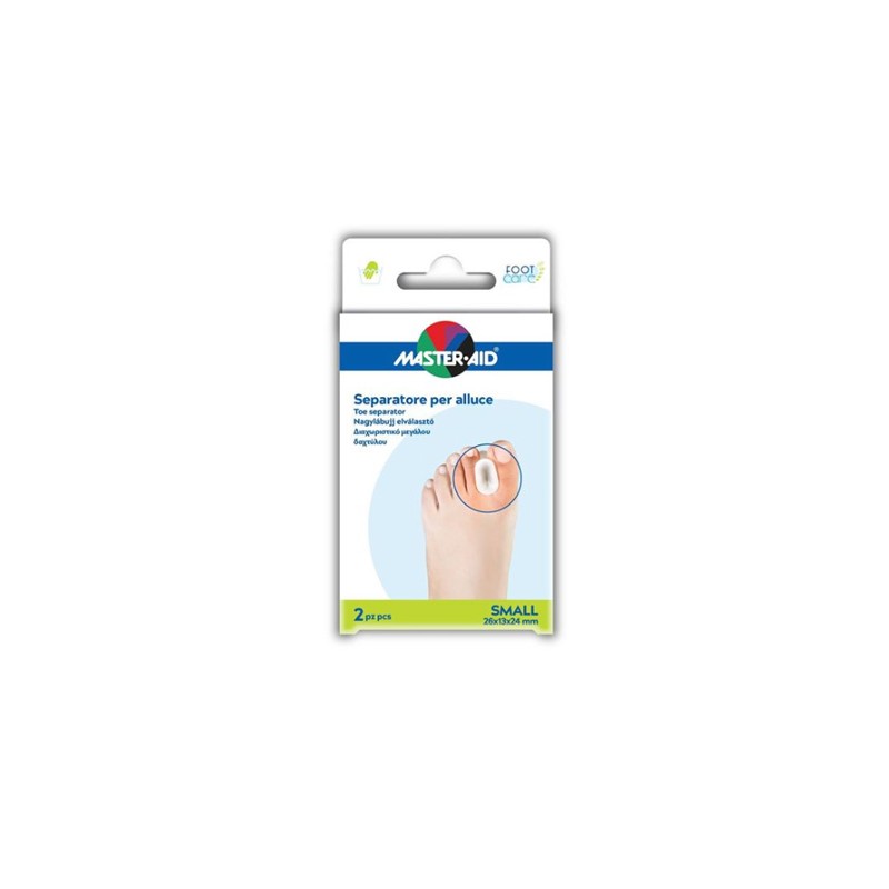 Separatore dita in gel master-aid per alluce s 2 pezzi