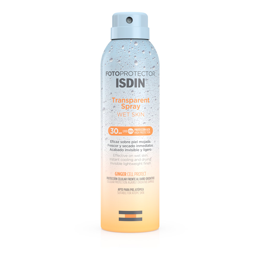 Isdin Fotoprotector Spray Trasparente Wet Skin SPF 50 Protezione Corpo 250 ml