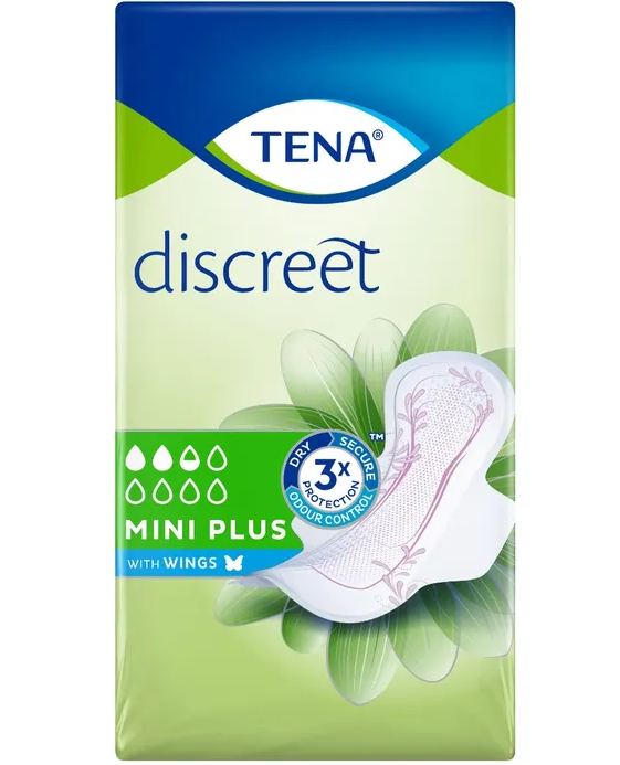 Tena Lady Discreet Mini Plus Assorbenti Con Ali 16 Pezzi
