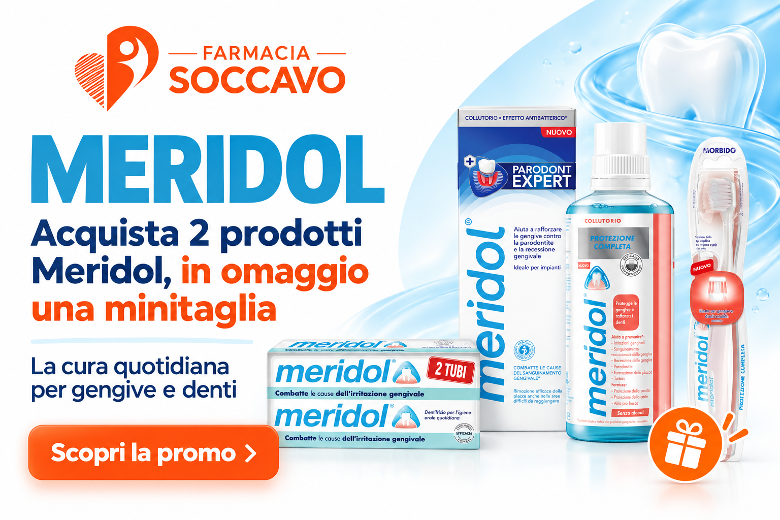 MERIDOL ogni 2pz meridol 1minitaglia omaggio