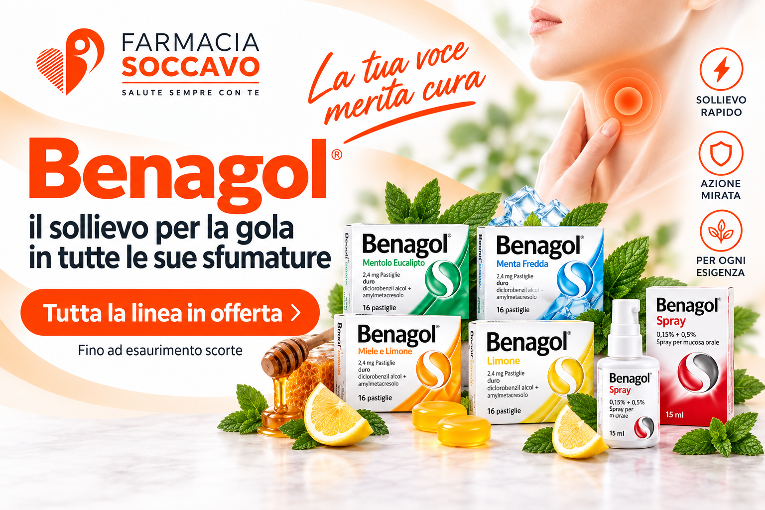 Benagol: tutta la linea in offerta